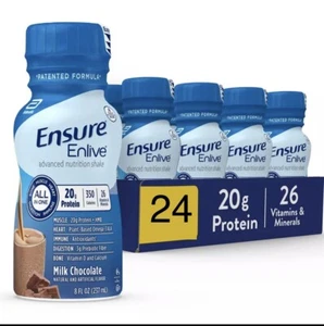 Ensure Enlive Meal Replacement Shake 20G Protein Chocolate Pack 24 8 Oz - Picture 1 of 6