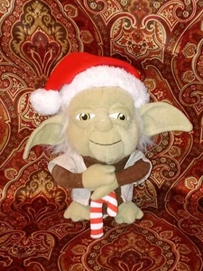 Christmas Yoda Plush Candy Cane LUCASFILMS STAR WARS Collectible Holiday 7" G - Picture 1 of 2