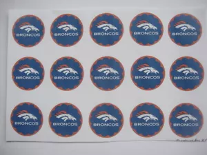 15 Denver Broncos tutte le teste bottoni posteriori piatti o spilla distintivo cabochon magneti - Foto 1 di 5