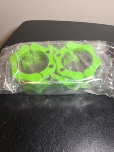 Olympic Barbell Collar Pair of 2" Inch Pro ABS Locking Green Clamps - Picture 1 of 3