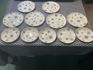 Vintage Taylor Smith Taylor Versatile 1950s SNOWFLAKE set of 11 - Picture 1 of 21