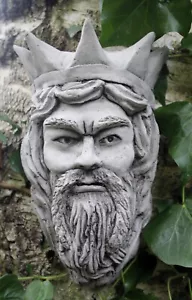Neptun König Beton Garten Wandbehang Dekoration Ornament Deko ausgefallen - Bild 1 von 4
