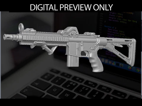 Dataframe Battle Rifle 1:18 scale weapon 3.75" Action Figure Cover
