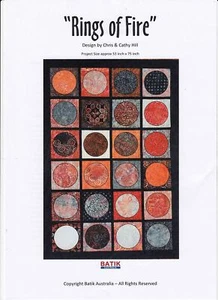 Batik Australia Quilt Pattern, RINGS OF FIRE, (Pattern / instructions only) - Picture 1 of 1
