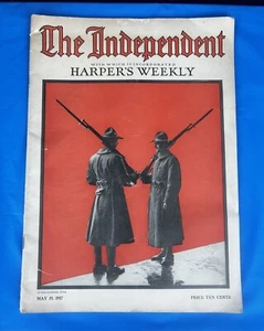 The Independent Harpers Weekly May, 19 1917 WWI Soldiers On Guard - Outstanding! - Picture 1 of 15