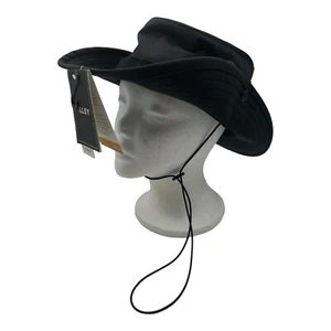 Tilley Recycled Utility Bucket Hat Men's Size S Black Boonie w/ Chin Strap - Picture 1 of 7