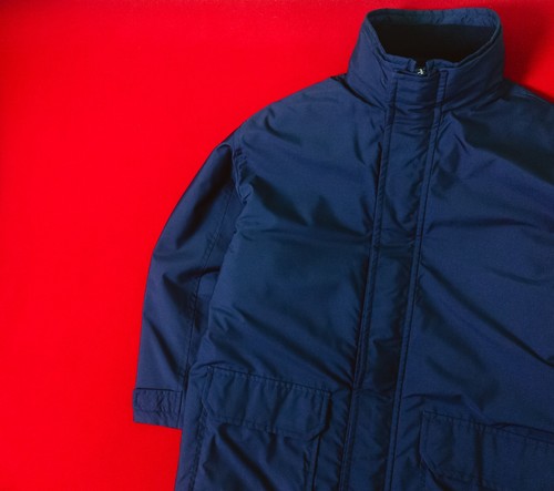 SAINT LAURENT (YSL) Giacca YVES SAINT LAURENT vintage da uomo foderata in pile con cerniera taglia 54 XXL blu navy