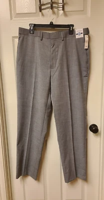 NUEVO Pantalones de Viajero Saddlebred Para Hombre 38x32 Gris Cintura Expandida 3" Flexibles Sin Arrugas Foto 1 de 4