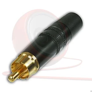 Rean Phono RCA Connector. Male Jack Plug. Black Marking - Picture 1 of 2