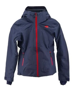 F2 Damen Skijacke Schneejacke Winterjacke mit Kapuze marine rot NEU - Bild 1 von 7