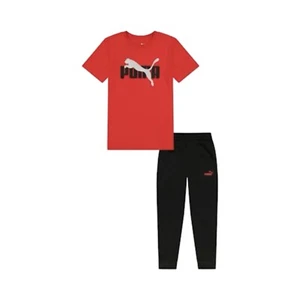 Puma Boy's All Day Comfort 2 Piece Tee and Jogger Set (Red/Black, L) - Picture 1 of 4