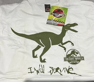 Vintage XL Jurassic Park The Lost World "I Will Survive" T-Shirt 1997 - Bild 1 von 3