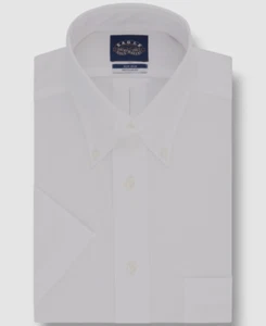 $64 Eagle Shirtmakers Men's White Regular-Fit Short-Sleeve Dress Shirt Size 14.5 - Picture 1 of 1