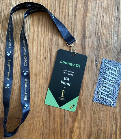 2022 FINAL GAME 64 QATAR FIFA WORLD CUP LANYARD TICKET HOSPITALITY PASS VIP RARE Cover