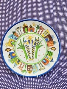 Plato colgante de pared vintage gato/casa san Miguel 28 cm - Imagen 1 de 12