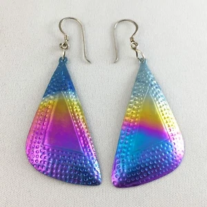 Titanium Rainbow Earrings Large, #TEm-1 Five Left - Picture 1 of 4