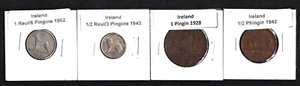 IRELAND 1928-1952 SET OF 4 COINS - Picture 1 of 2