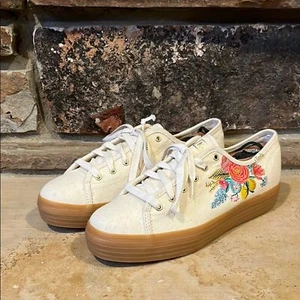 Keds x Rifle Paper Co Floral Embroidered Canvas Sneakers - Picture 1 of 10