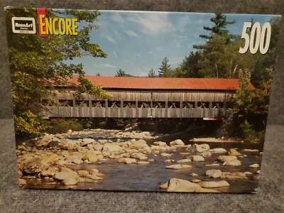 Vintage 1998 Rose Art Encore 500 Pieces Puzzle - Albany Covered Bridge - Image 1 of 3