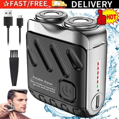 MARKENLOS Tragbarer Elektrorasierer - Leistungsstarker Motor wasserdicht für Reise & Auto