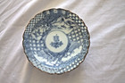 Japanese Porcelain Imari Small plate Blue and White somesuke scenery