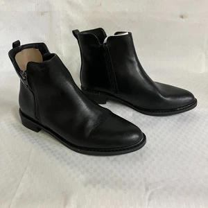 Universal Thread Women's 8.5 Black Brenna Double Zipper Memory Foam Ankle Boots - Picture 1 of 11