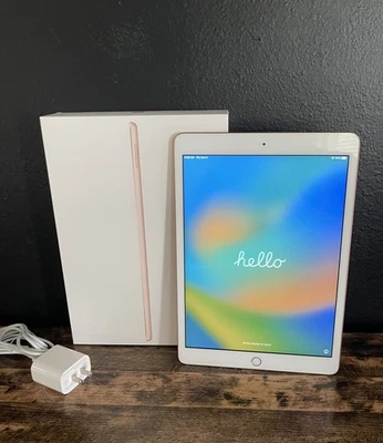 APPLE iPad Rose Gold 8th Generation, iOS 16 UNLOCKED 128 GB WIFI, RESET (NO IC) - Image 1 of 4