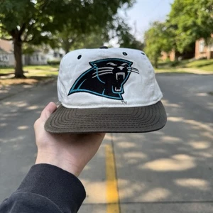 Vintage Carolina Panthers Fram White Mens Snapback 90s Annco NFL Football - Picture 1 of 7