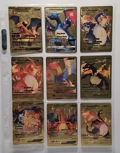 Pokemon Gold Foil Black Foil Fan Art 139 Different Card Lot Charizard Pikachu Lo - Picture 1 of 21