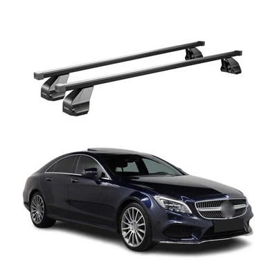 Fix Point Roof Racks Cross Bar for Mercedes CLS Class C218 2012-2018 Steel Black - Изображение 1 из 4