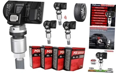  TPMS Sensors Set of 4, Programmable Mx Sensor for Tire Pressure,315MHz +  - Image 1 of 4