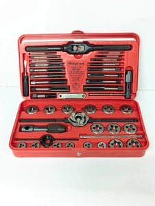 SNAP-ON TDM-117A Set metrico TAP & DIE COMPLETO con custodia Made in USA - Foto 1 di 12