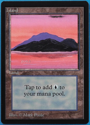 Island (C Dark Purple) Beta NM Basic Land MAGIC MTG CARD (ID# 507457) ABUGames - Image 1 of 2