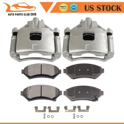 2x Front Brake Calipers & Ceramic Pads Kit Fits 2000-2005 CHEVROLET IMPALA - Image 1 of 4