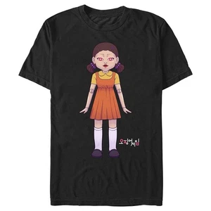 Netflix Squid Game Black Graphic T-Shirt -Elimination Doll-Size XL - Picture 1 of 3