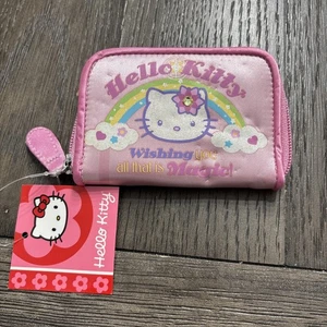 NEU! Vintage 2007 Hello Kitty rosa Karten und Kleingeld Geldbörse mit Etikett! - Bild 1 von 13