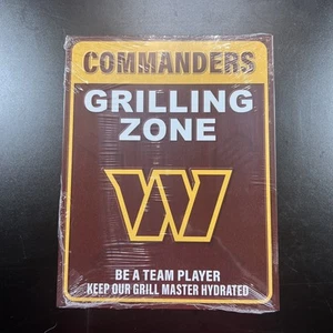 NFL Washington Commanders Grilling Zone Sleek Blechschild �� 16x12,5 - Bild 1 von 1