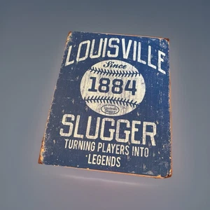 Louisville Slugger Since 1884 Baseball Novelty TIN SIGN Metal Vintage Poster - Picture 1 of 2