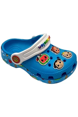 Zuecos Crocs clásicos Cocomelon azul eléctrico para niño pequeño Foto 1 de 3