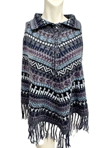 Alisson Alpaka Fina Wolle Peruanischer Damen Poncho - Bild 1 von 4