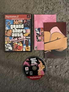Grand Theft Auto Vice City GTA (PlayStation 2, PS2, 2007) Complete w/ Poster CIB - Picture 1 of 4