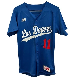 New Balance Los Doyers Jersey Button Front Baseball #11 Blue Mens - Picture 1 of 4