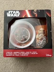 Disney Star Wars Juego de 3 Piezas Plato, Cuenco y Vaso Infantil - NUEVO - Imagen 1 de 11