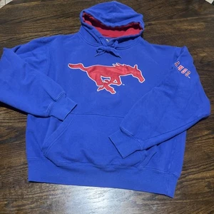 Stadium Athletes Size Small SMU Embroidered Hoodie Blue Red Mustang Unisex - Bild 1 von 8