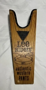 Vtg LEE RIDERS Authentic Wooden Boot Jack  Western Pants Store Advertising Jeans - Picture 1 of 8