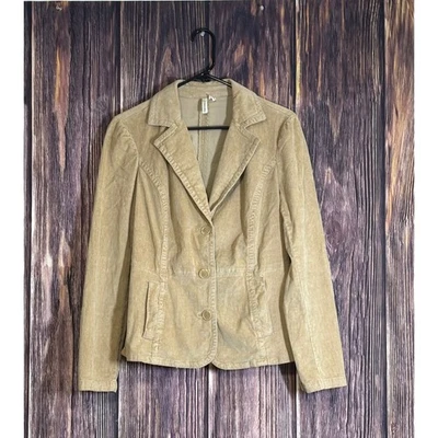 St Johns Bay Corduroy Blazer Jacket Womens  M Beige Button Front Career Office - Image 1 of 4