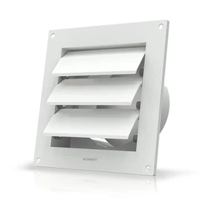 Wall Mount Duct Shutter, 6” Outdoor Louver Gable Vent Hood for Home Attic Gro... - Picture 1 of 4