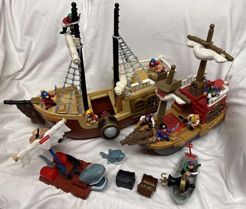 Gran Lote De Colección Fisher Price Grandes Aventuras Barco Pirata *Ver Descripción Foto 1 de 4