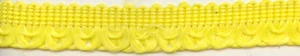 1" YELLOW LOOP FABRIC FRINGE TRIM 40 YARDS - Picture 1 of 1
