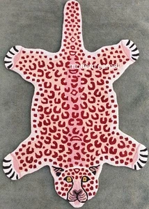 Leopard Rugs 3x5 Feet Handmade 100% Woolen Hand Tufted For Home Decoration - Picture 1 of 14